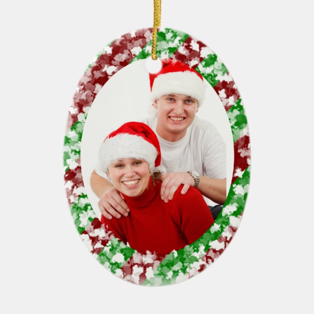 Candy Cane Ceramic Tree Decoration (Front)