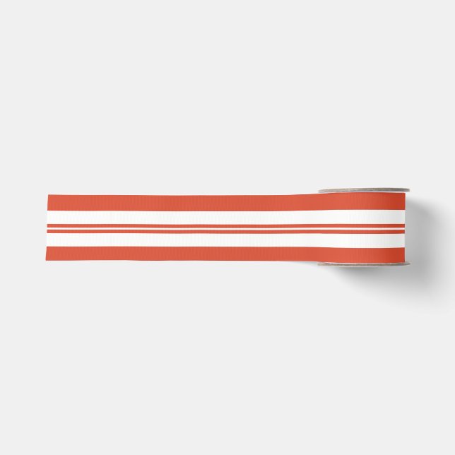 Candy Cane Chorus-Big Stripe Horizontal  Grosgrain Ribbon (Front)