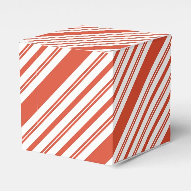 Candy Cane Chorus-Stripe-Diagonal Favour Box (Front Side)