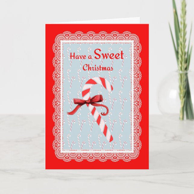 Candy Cane Christmas Card (Front)