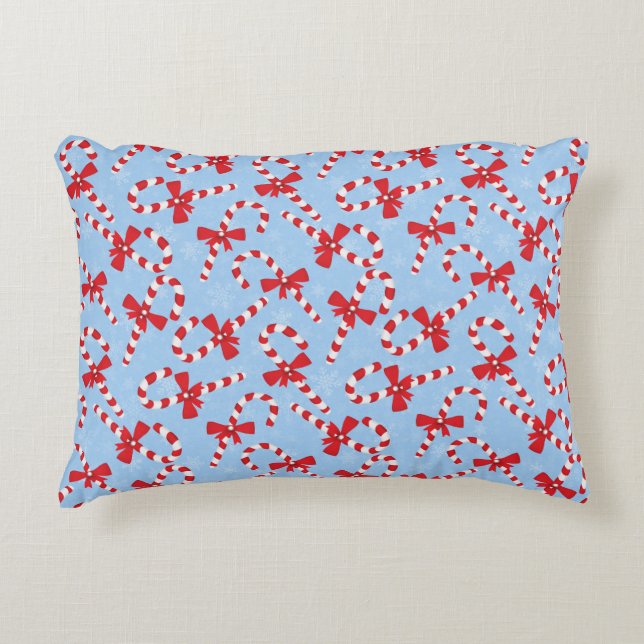 Candy Cane Christmas Decorative Cushion (Front)