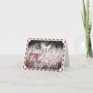 Candy Cane Christmas Deer Holiday Card