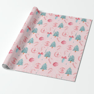 "Candy Cane Christmas Delight Pattern" Wrapping Paper