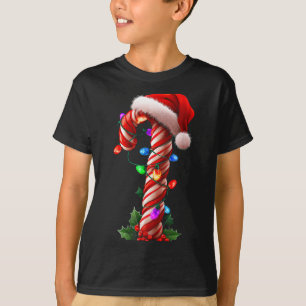 Candy Cane Christmas Design Boys Girls Kids Adults T-Shirt