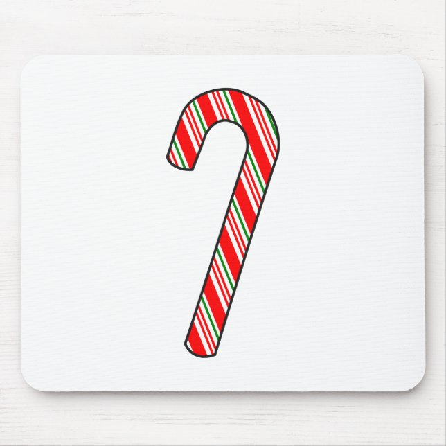 Candy Cane Christmas Drawing Mouse Pad (Front)