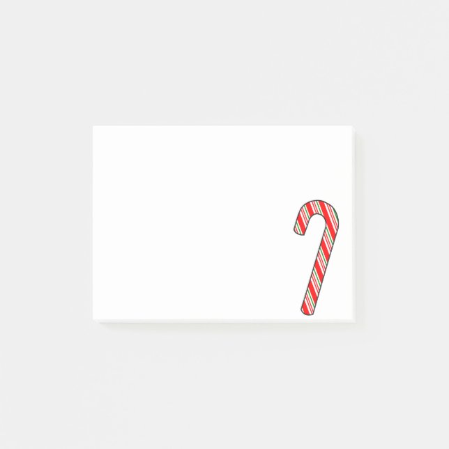 Candy Cane Christmas Drawing Post-it Notes (Front)