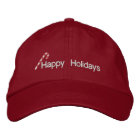 Candy Cane Christmas Embroidered Hat