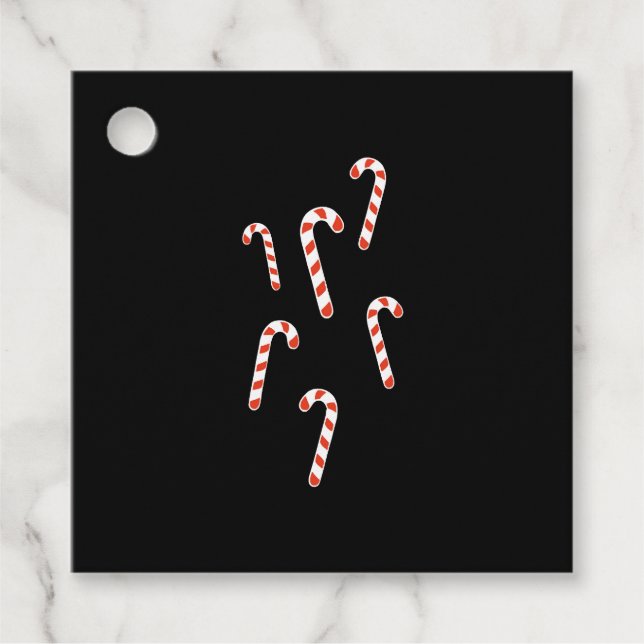Candy Cane Christmas Favour Tags (Front)