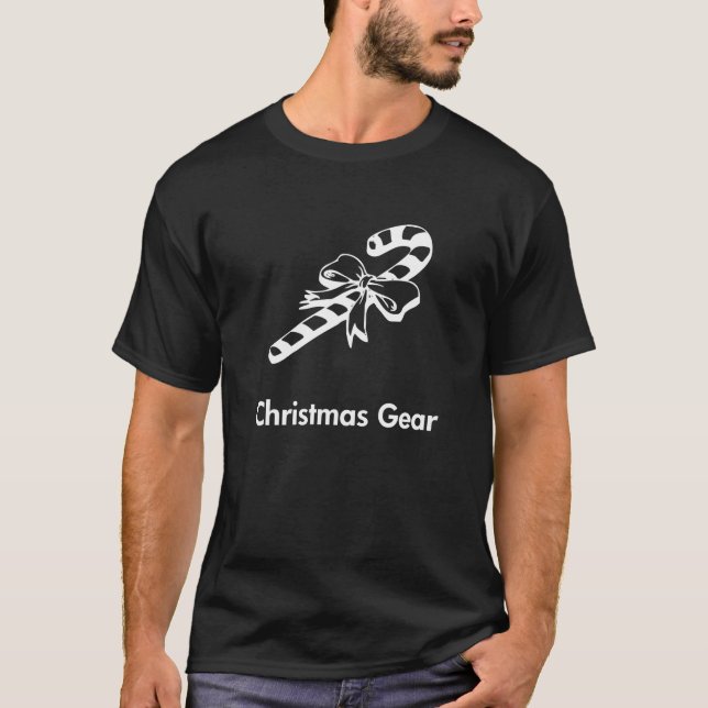 Candy Cane Christmas Gear T-Shirt (Front)