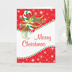 Candy Cane Christmas Holiday Card
