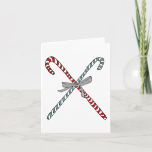Candy Cane Christmas Holiday Card