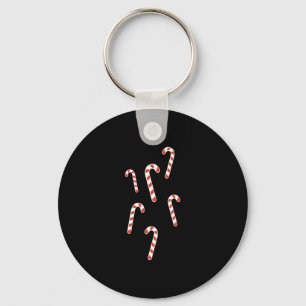 Candy Cane Christmas Key Ring