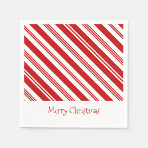 Candy Cane Christmas Napkin