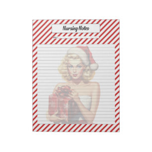 Candy Cane Christmas Notepad