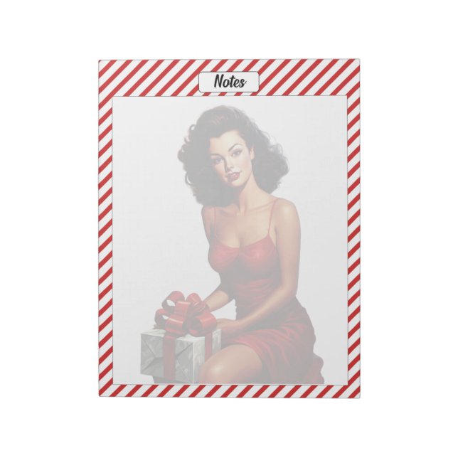Candy Cane Christmas Notepad (Rotated)