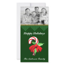 Candy Cane Christmas Photo Card