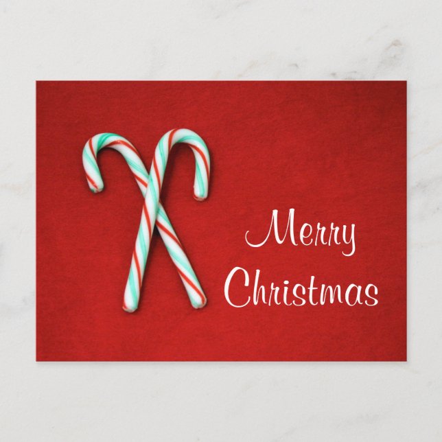 Candy Cane Christmas Postcard (Front)