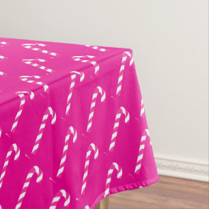 Candy Cane Christmas Red Tablecloth