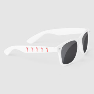 Candy Cane Christmas Red White 4Ann Sunglasses
