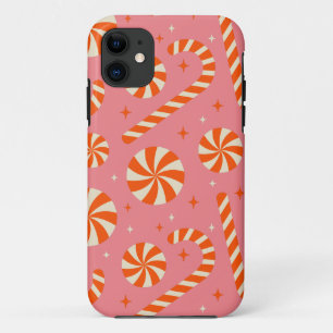 Candy cane Christmas retro pattern     Case-Mate iPhone Case