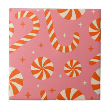 Candy cane Christmas retro pattern