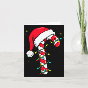 Candy Cane Christmas Shirt Santa Hat Family Matchi Card