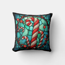 Candy Cane Christmas Stained Glass