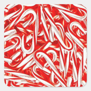 Candy Cane Christmas Stickers