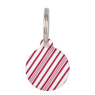 Candy Cane Christmas stripe Pet Tag