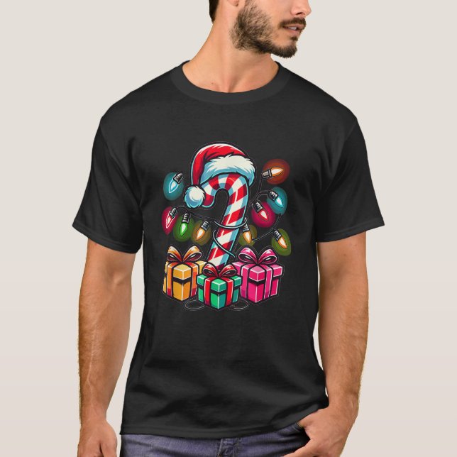 Candy Cane Christmas Sweets Xmas  T-Shirt (Front)
