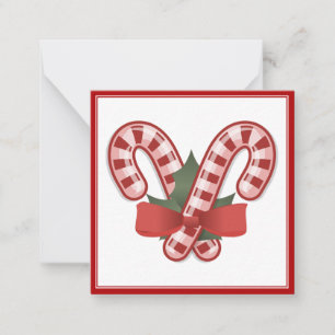 Candy Cane Christmas Thank You Note Card