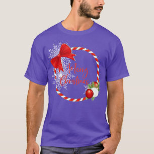Candy Cane Christmas Wreath T-Shirt