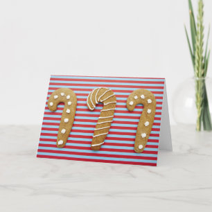 Candy Cane Cookies Holiday Card