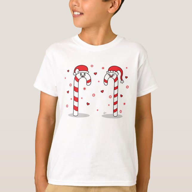 Candy Cane Couple - Kids T-Shirt (Front)