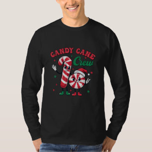 Candy Cane Crew Christmas Design T-Shirt