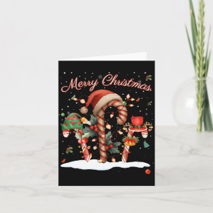 Candy Cane Crew Christmas Elf Hat Santa Holiday De Card