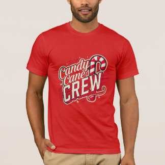 Candy Cane Crew Christmas Family Holiday Matching  T-Shirt