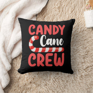 Candy Cane Crew Christmas Family Holiday Pyjamas Cushion