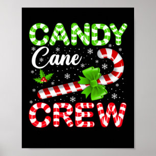 Candy Cane Crew Christmas Family Matching Xmas Paj Poster