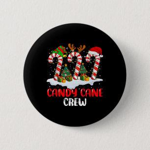 Candy Cane Crew Christmas Funny Family Matching Pa 6 Cm Round Badge