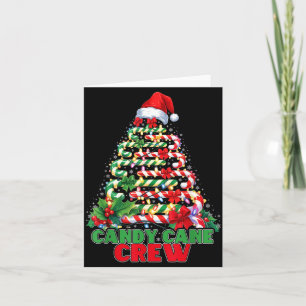 Candy Cane Crew Christmas Funny Xmas Matching Fami Card