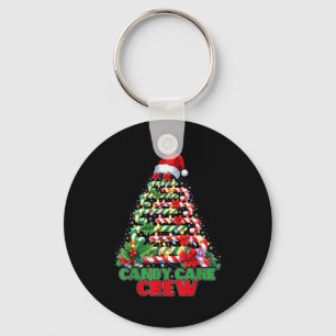 Candy Cane Crew Christmas Funny Xmas Matching Fami Key Ring