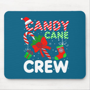 Candy Cane Crew Christmas Funny Xmas Matching Fami Mouse Pad