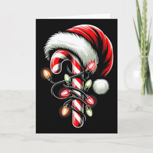 Candy Cane Crew Christmas Lights Family Matching X Card
