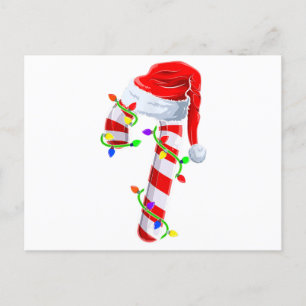 Candy Cane Crew Christmas Lights Family Matching X Holiday Postcard