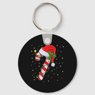 Candy Cane Crew Christmas Lights Family Matching X Key Ring