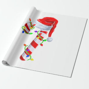 Candy Cane Crew Christmas Lights Family Matching X Wrapping Paper