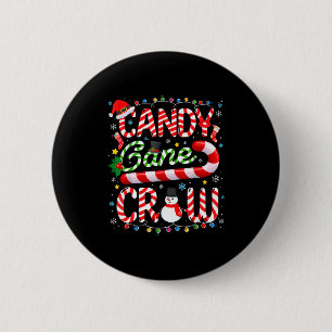 Candy Cane Crew Christmas Pajamas Adult Men Women  6 Cm Round Badge