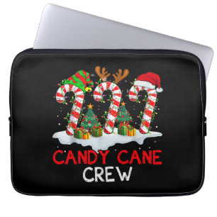 Candy Cane Crew Christmas Santa Elf Reindeer X-mas Laptop Sleeve