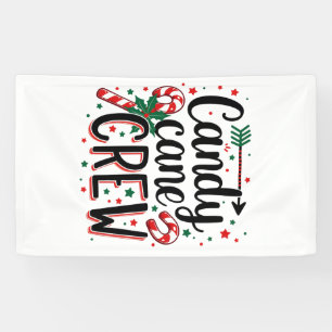 Candy cane crew Christmas snack Matching Cousins Banner